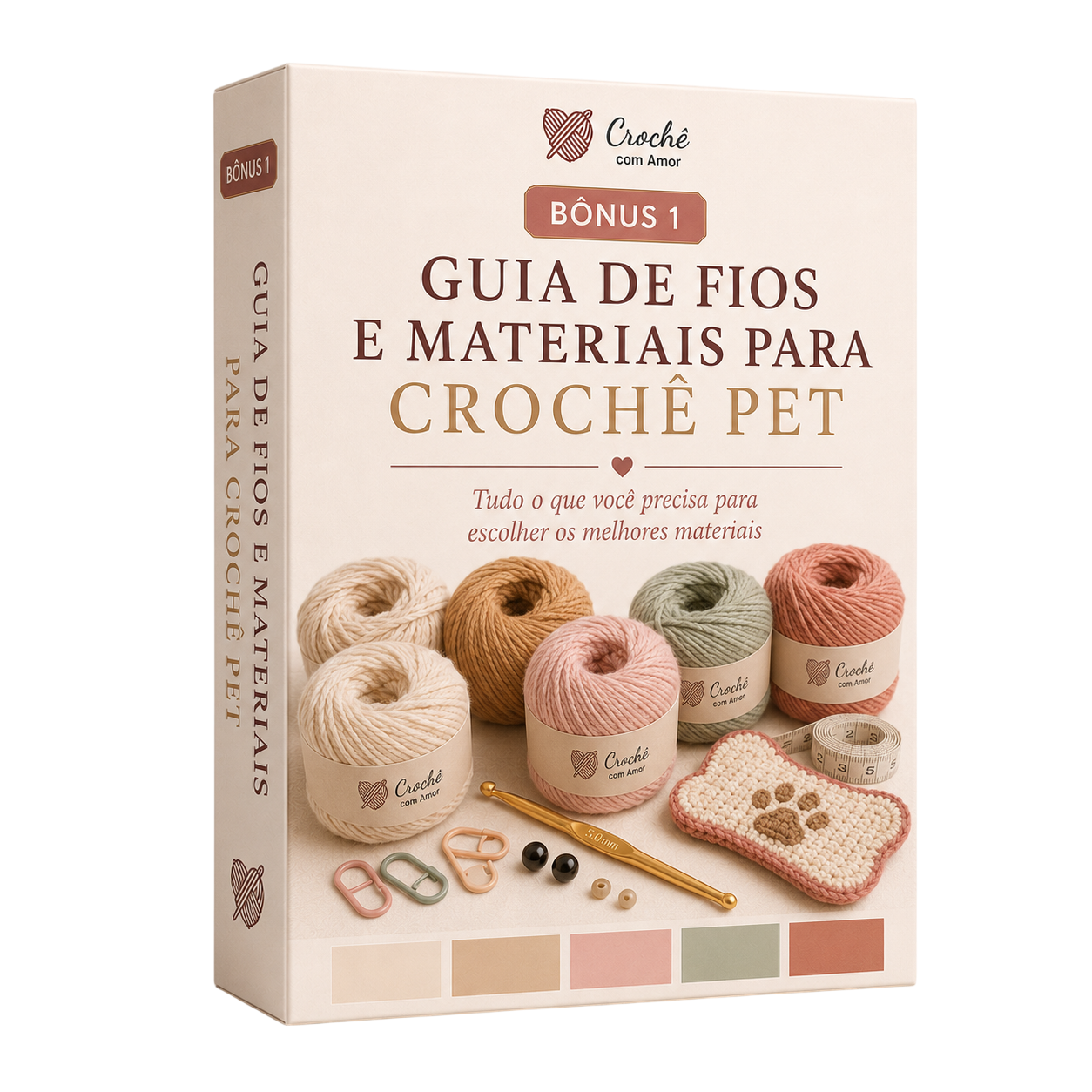 Mockup Guia de Cores Para Pets em Crochê